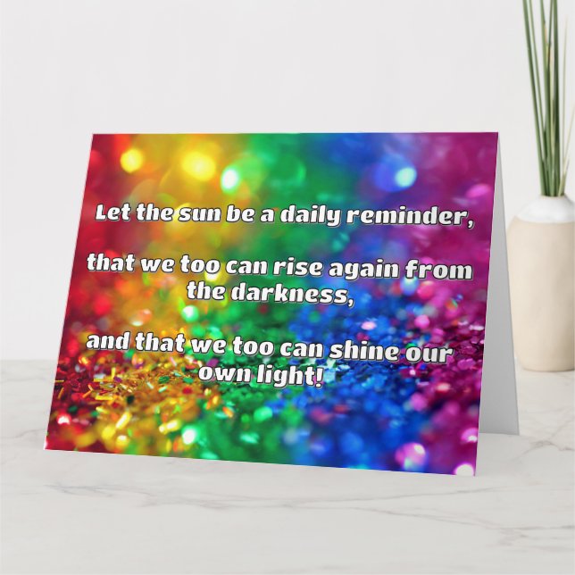 Carte Empath Shine Positive Encouragement Citation (Devant)