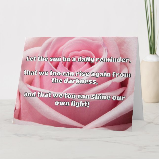 Carte Empath Shine Positive Encouragement Citation (Devant)