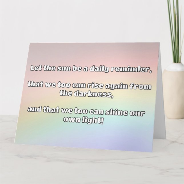 Carte Empath Shine Positive Encouragement Citation (Devant)