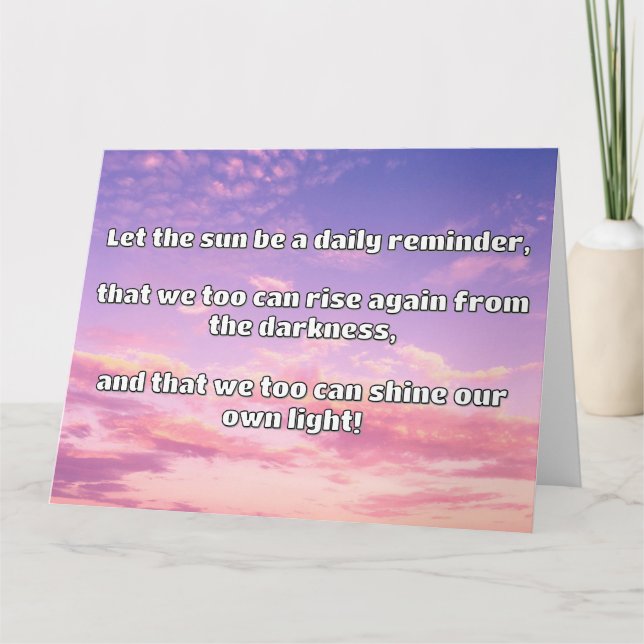 Carte Empath Shine Positive Encouragement Citation (Devant)