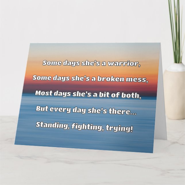 Carte Empath Strength Positive Citation Encouragement (Devant)