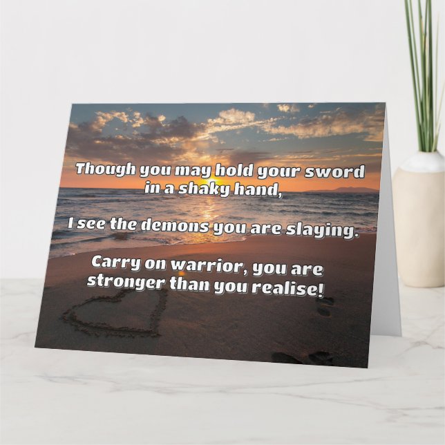 Carte Empath Warrior Citation positive Encouragement (Devant)