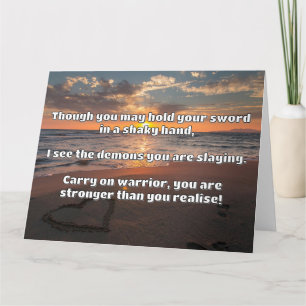 Carte Empath Warrior Citation positive Encouragement