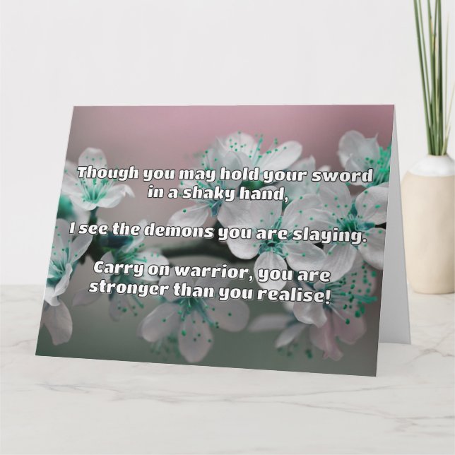 Carte Empath Warrior Citation positive Encouragement (Devant)