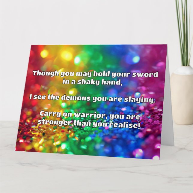 Carte Empath Warrior Citation positive Encouragement (Devant)