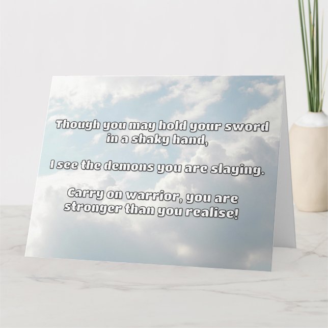 Carte Empath Warrior Citation positive Encouragement (Devant)