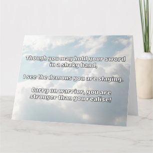 Carte Empath Warrior Citation positive Encouragement