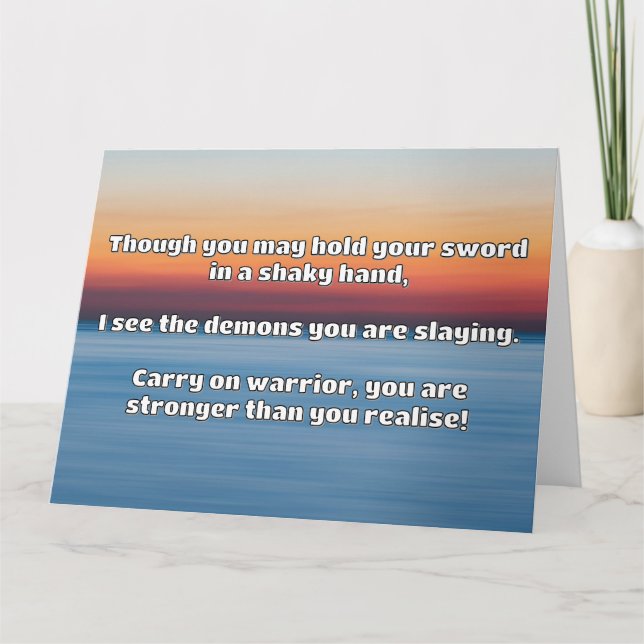 Carte Empath Warrior Citation positive Encouragement (Devant)