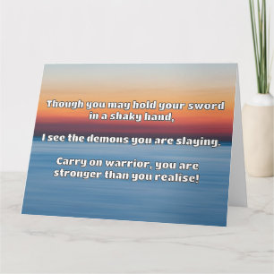 Carte Empath Warrior Citation positive Encouragement
