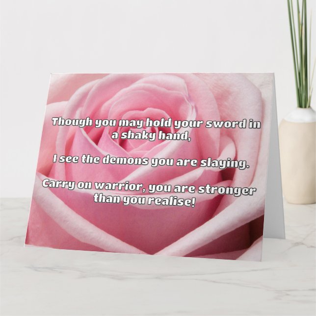 Carte Empath Warrior Citation positive Encouragement (Devant)