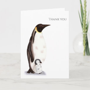 Carte Empereur Penguin avec Merci bébé Salutation