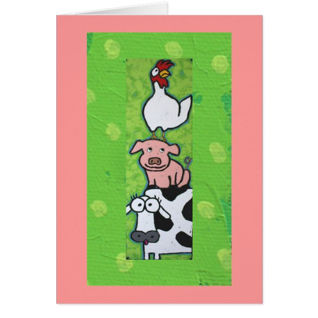 carte empilée d'animaux (Devant)