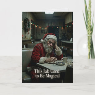 Carte Emploi de Père Noël sarcastique était autrefois un