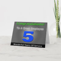 Employé 5e anniversaire audacieux et élégant