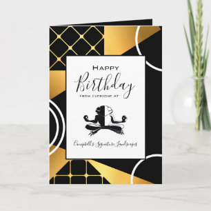 Carte Employé Anniversaire Ajouter logo Élégant