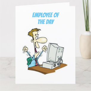 CARTE ****EMPLOYÉ DU JOUR*** SOUHAITS D'ANNIVERSAIRE