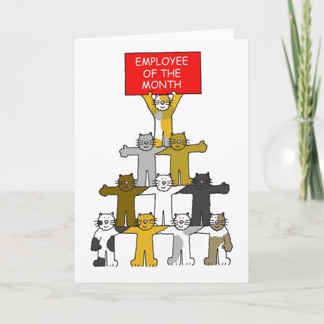 Carte Employé du mois Cartoon Cats (Devant)