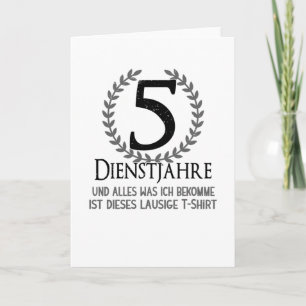 Carte Employés Célébration d'entreprise de 5 ans