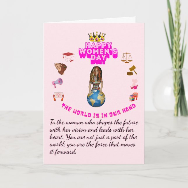 Carte Empowered to lead happy women's day (Devant)