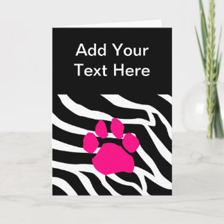 Carte Empreinte de patte Zebra
