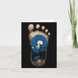 Carte Empreinte de pied de Bigfoot camping montagne sasq