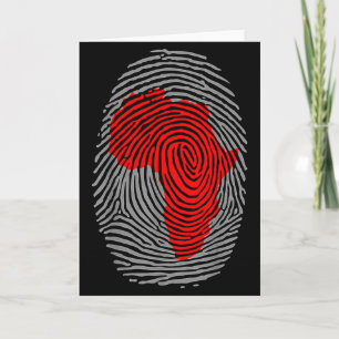 Carte Empreinte Mois de l'histoire des Noirs Afro Fierté