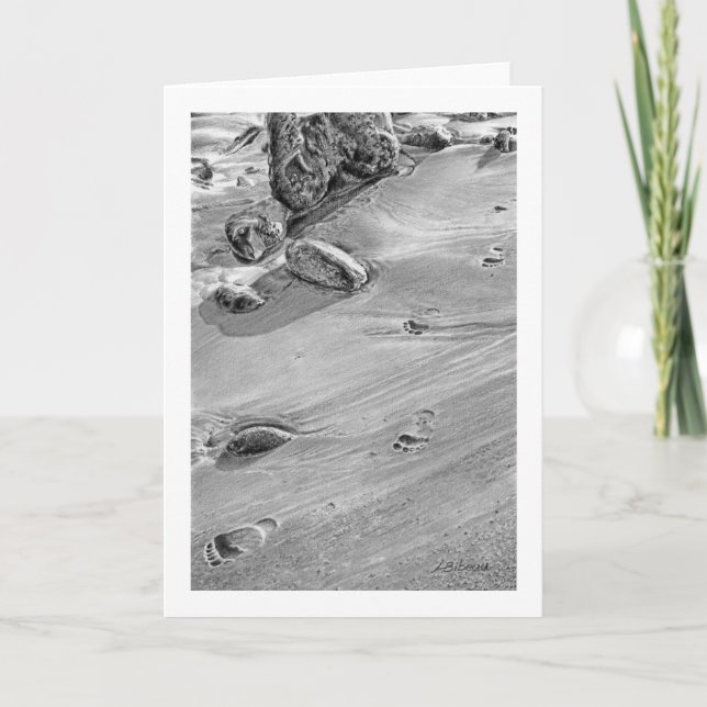 Carte Empreintes dans le sable (Devant)