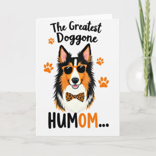 Carte Empreintes de Patte Orange Maman Chien