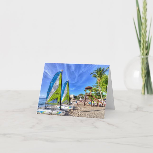 Carte Empreintes de plage des Caraïbes (Devant)