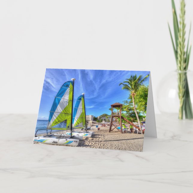Carte Empreintes de plage des Caraïbes (Devant)