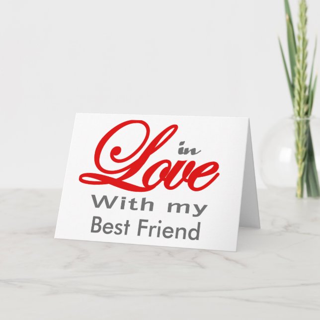 Carte En amour avec mon meilleur ami (Devant)