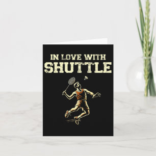 Carte En amour avec Shuttle Dminton Lecteur Shuttle Rack