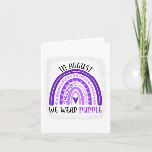 Carte En août, nous portons du violet Mois de sensibilis