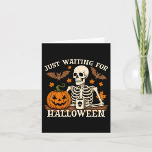 Carte En Attendant Juste Jack Halloween Ou Skeleto Lante