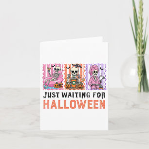 Carte En attente de squelette d'Halloween été Éffrayant