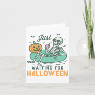 Carte En Attente D'Halloween Funny Skeleton Éffrayant S