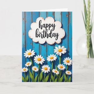 Carte en bois azur joyeux