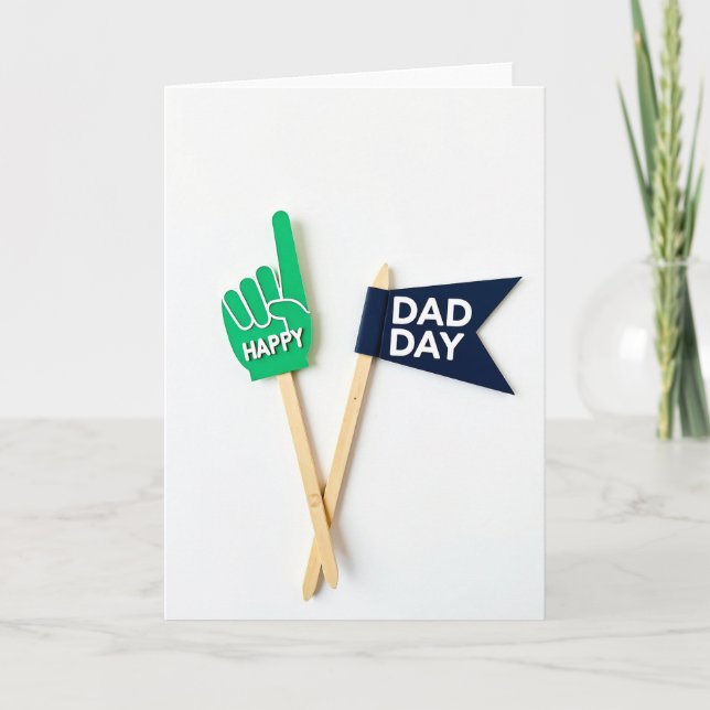 Carte en bois pour la Fête des Pères (Devant)