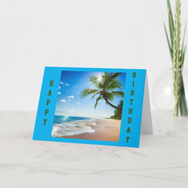 CARTE EN BORD DE MER POUR VOTRE **CARTE D'ANNIVERSAIRE** (Devant)