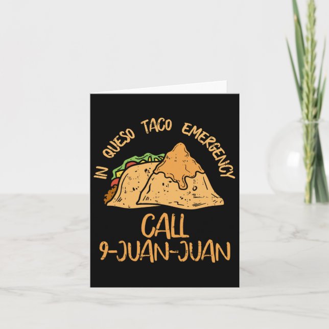 Carte En cas d'urgence Queso Cinco De Mayo Taco Appel 9  (Devant)