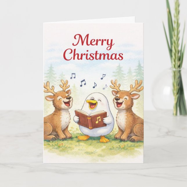 Carte En chantant tout le long...Joyeux Noël (Devant)