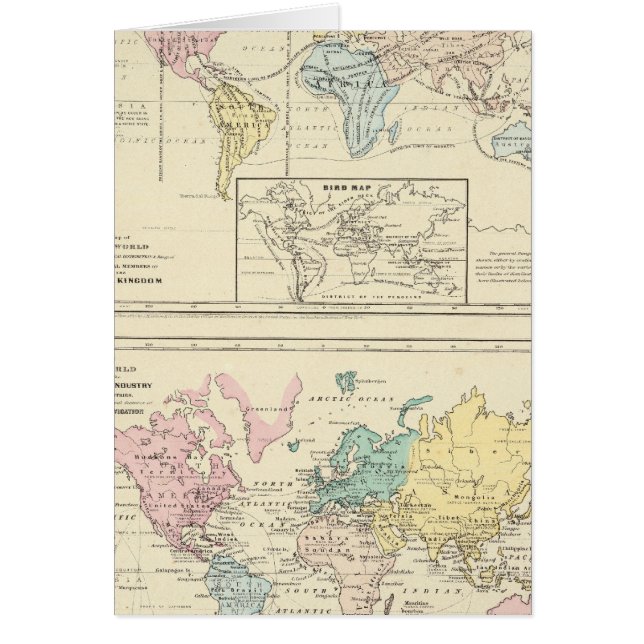 Carte en couleur du monde (Devant)