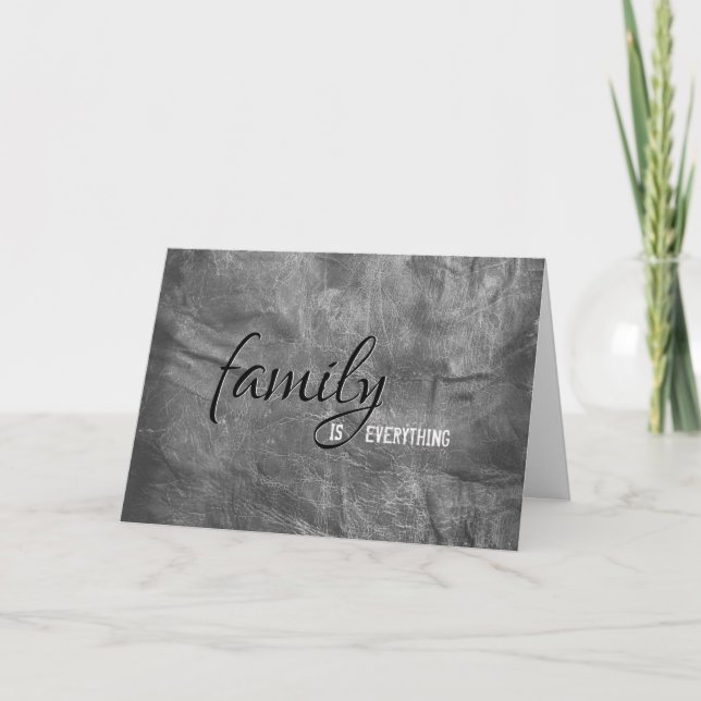 carte en cuir gris de l'anniversaire du frère step (Devant)