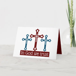 Carte En Dieu, nous faisons confiance, Crucifix