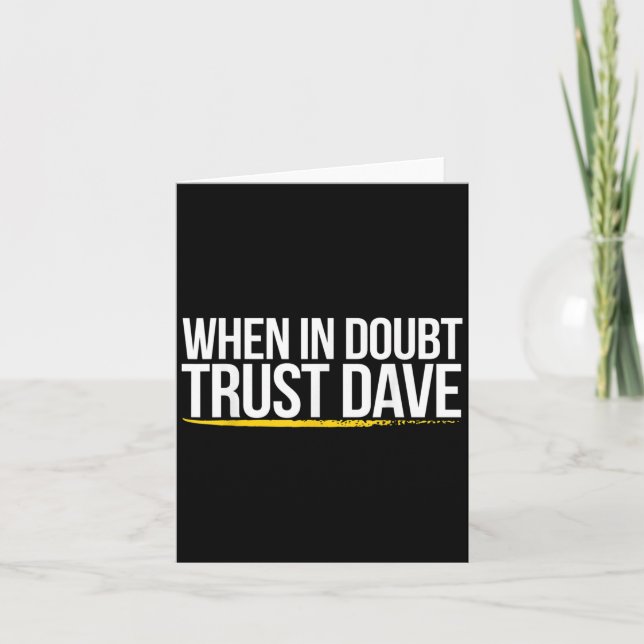 Carte En Doute, faites confiance à Dave Funny (Devant)