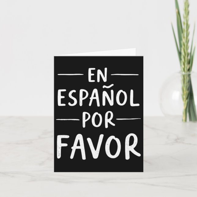 Carte En Espanol Por Favoriser Enseignant Espagnol (Devant)