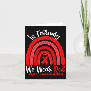 Carte En Février Nous Allons Red Ribbon Heart Disease Aw