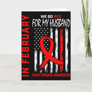 Carte En février, nous portons du rouge, maladie cardiaq