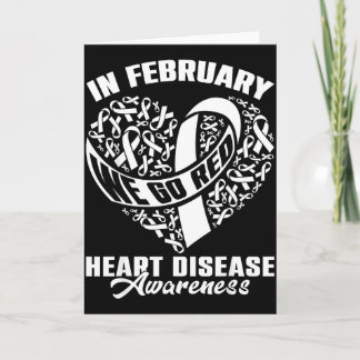 Carte En février, nous portons du rouge pour la sensibil