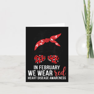 Carte En février, nous portons du rouge pour la sensibil